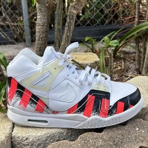 Nike Air Tech Challenge II SP Size 11 White Laser Crimson 621358 116 French Open